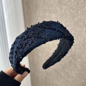 Elegant Navy/Black Textured Headband
